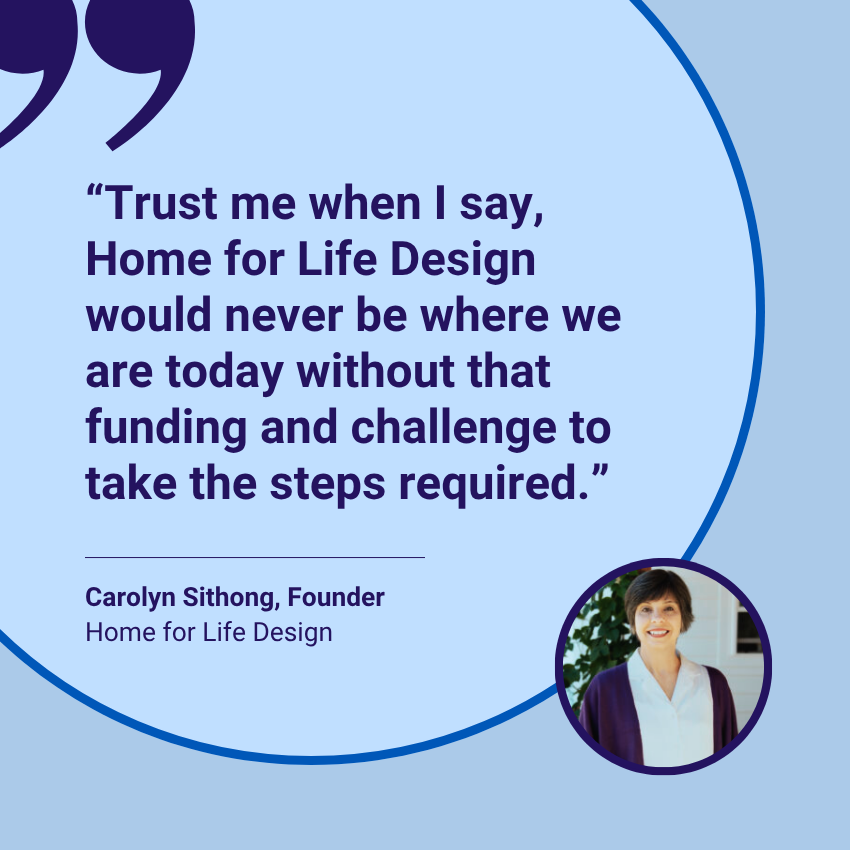 Winston Starts  Home for Life Designs Carolyn